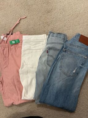 GAP , Lucky Brand Levis and Mossimo Bundle - Pink, White, Light Blue, Denim Blue